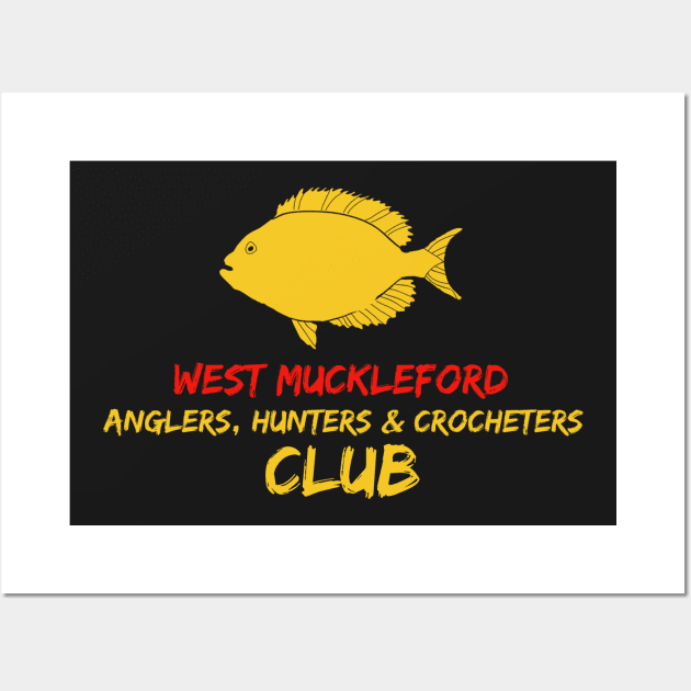 West Muckleford Anglers Hunters and Crocheters Wall Art by Quirky Design Collective